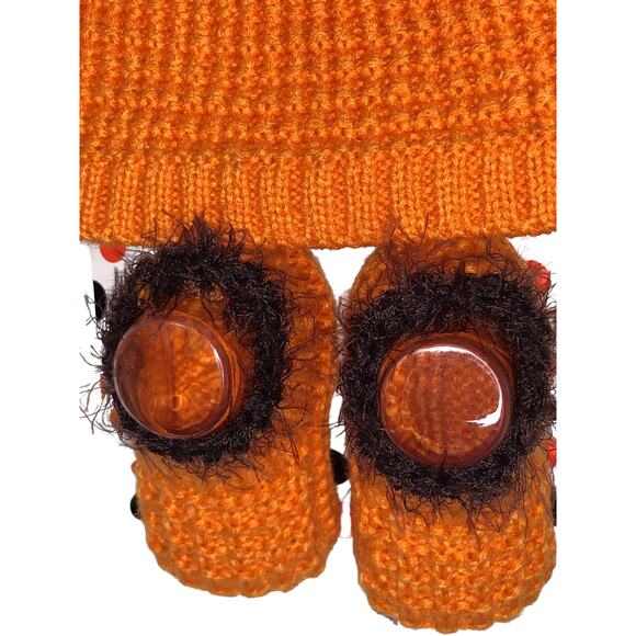 Autumn Fall Thanksgiving Halloween Pumpkin Skull Cap and Sock Set 0-12 months - Picture 2 of 4